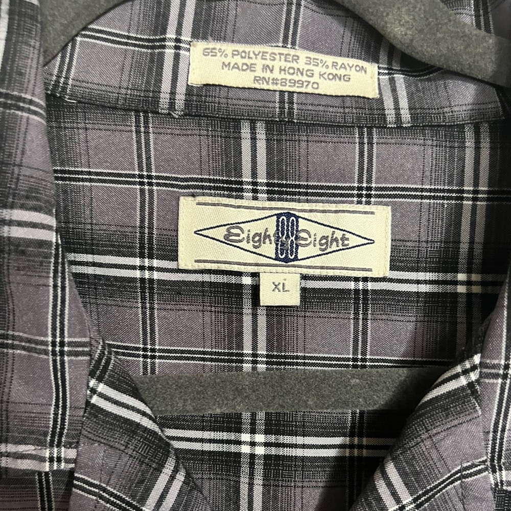 Eighty Eight 88 XL camp hiking shirt silver black - Picture 3 of 4